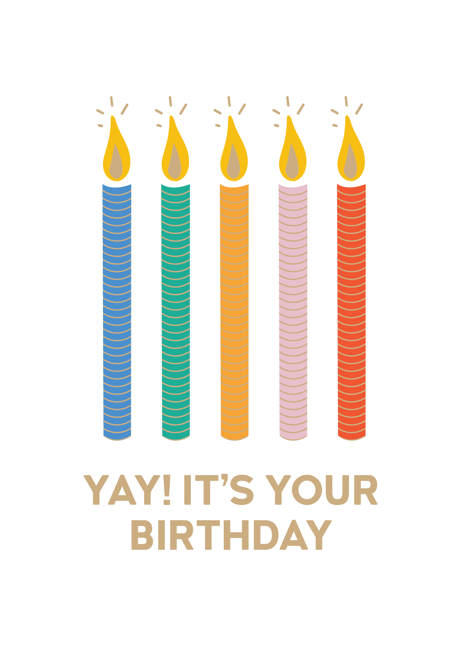 Greeting Card Hooray - Birthday Candle